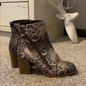 Snakeskin Bootie NWT